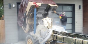 Sand Blasting the Undercarriage